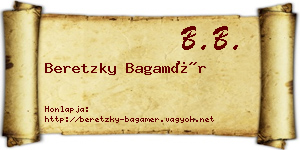 Beretzky Bagamér névjegykártya